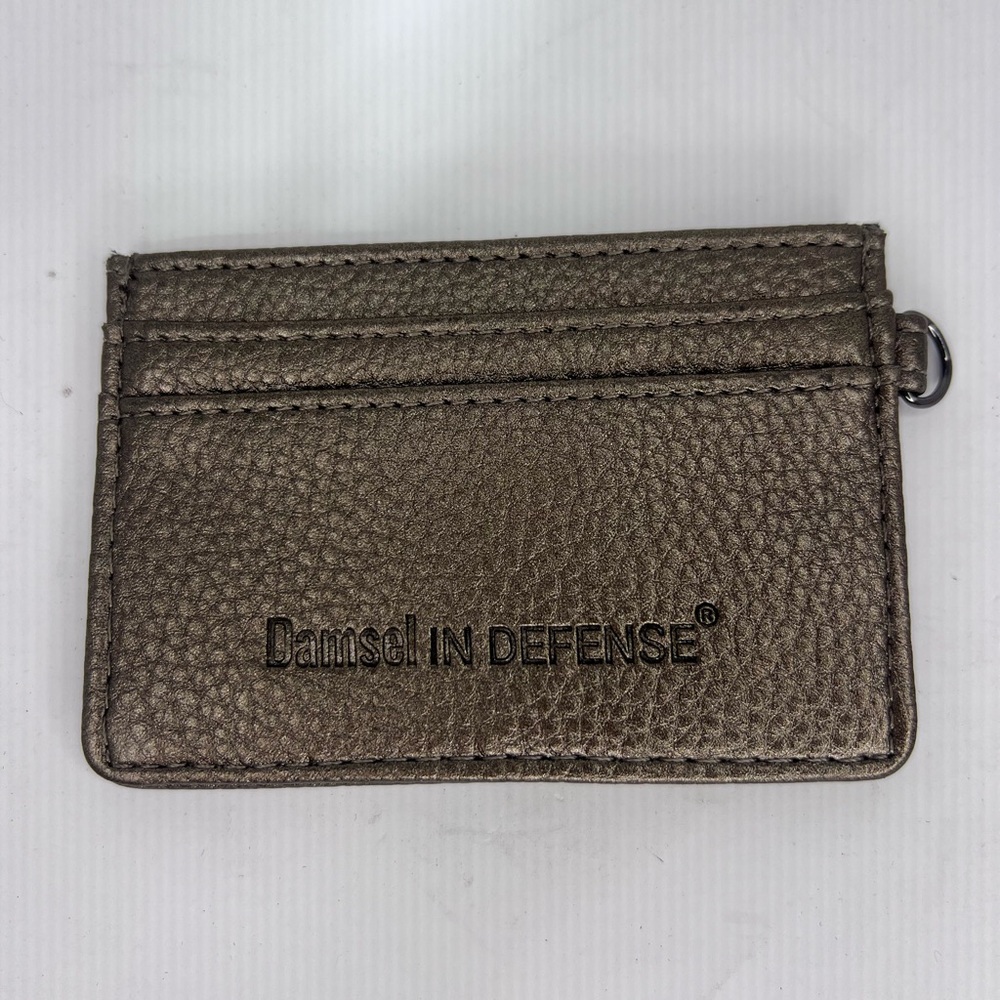 DAMSEL IN DEFENSE SLIM SHELLY RFID WALLET BRONZE DAPHNE
